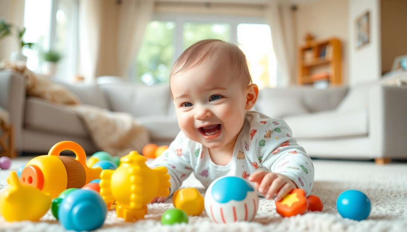 Jeux et interactions de 6 à 9 mois : explorer le monde Jeux et interactions de 6 à 9 mois : explorer le monde