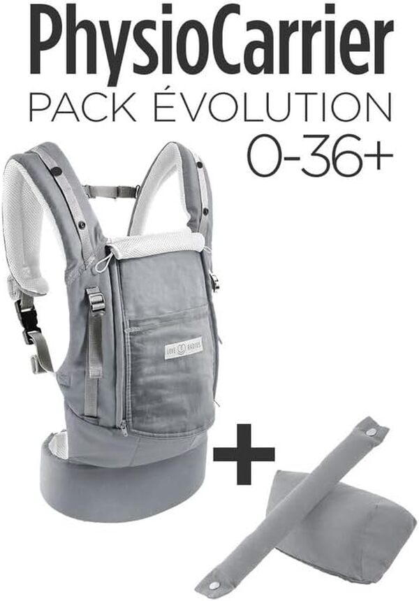 PhysioCarrier 0m+ Tout gris | Porte-bébé Love Radius