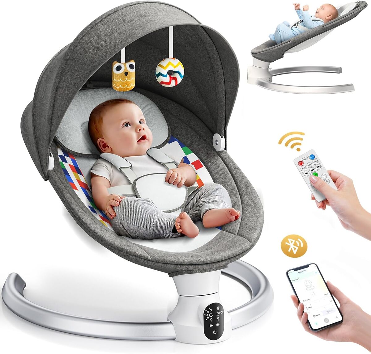 Test : balancelle Hlieeosfcn, confort et musique pour bébé