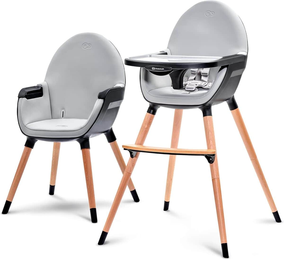 Test de la chaise haute Kinderkraft FINI : évolutive, réglable et design