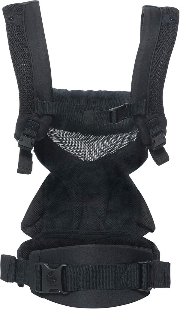 Ergobaby Porte Bebe Omni 360 Ergonomique et Physiologique pour Nouveau né, Cool Air Dorsale et Ventral, Onyx Noir