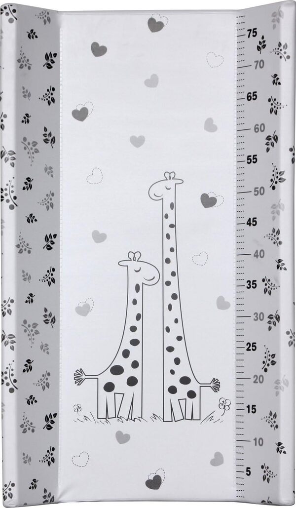 ib style® ISA 2-en-1 Table à langer avec baignoire | Combinaison mobile de change | Roulettes | Grand espace de rangement | Commode à langer pour bébés et tout-petits | METRIC GIRAFFE GRIS