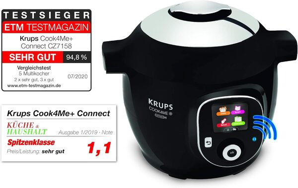 Krups Plastique Multicuiseur Cook4Me+ Connect. Noir