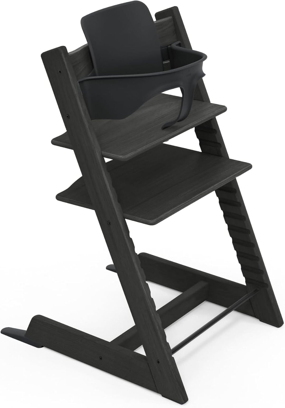 Test : chaise haute Stokke Tripp Trapp, chêne noir, ajustable et ergonomique