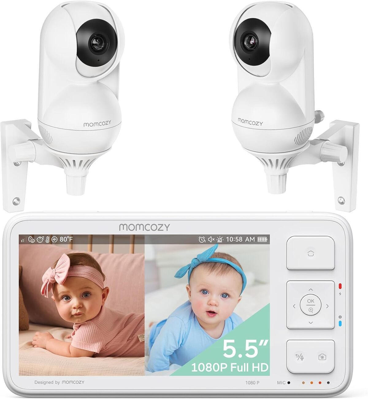 Test : momcozy Babyphone 2 caméras 5, 5" Full HD