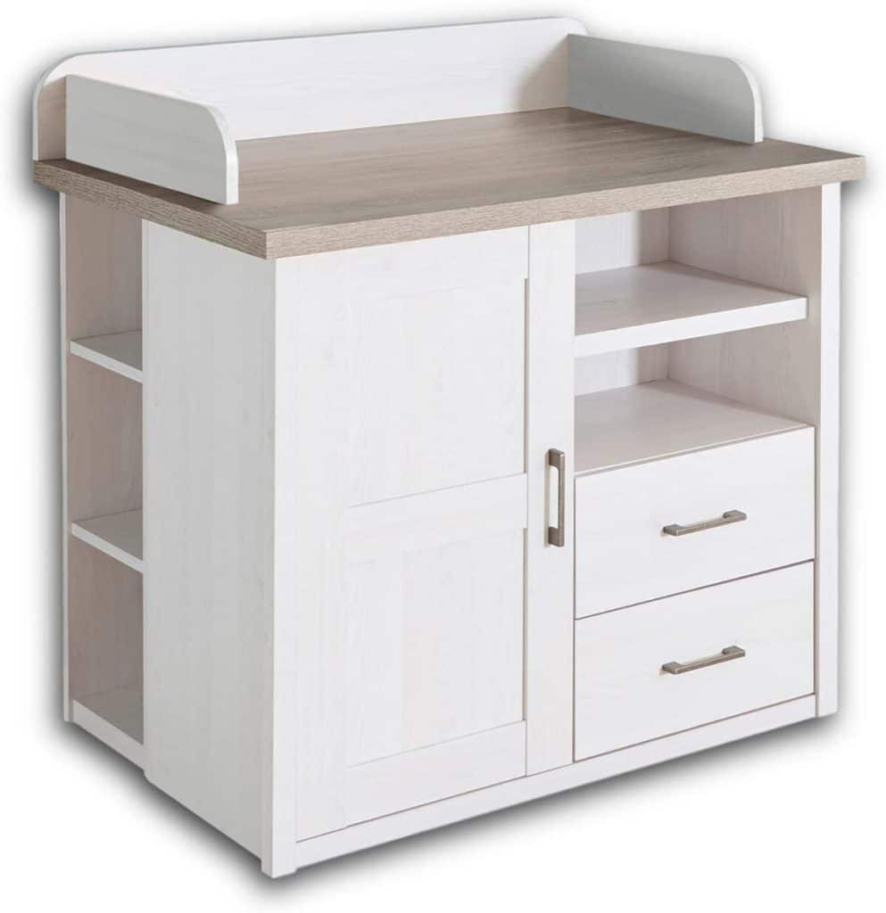 Avis sur la commode LUCA : élégance champêtre en pin blanc/truffe