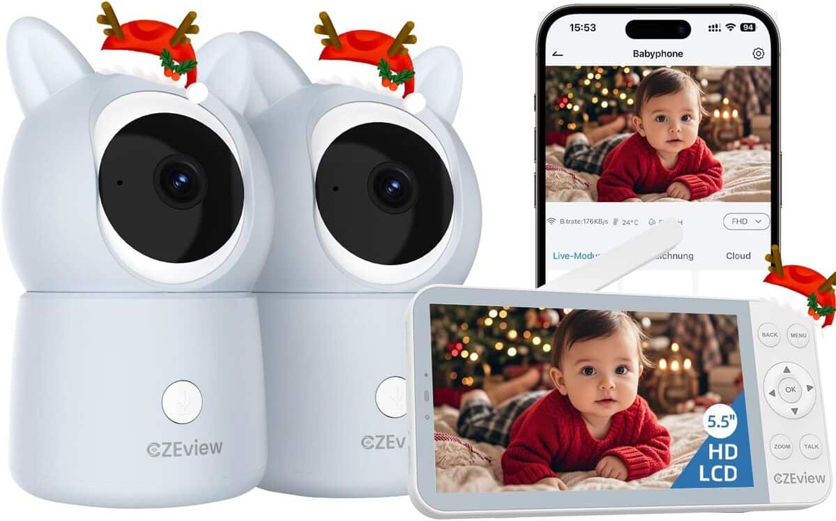 Test CZEview Babyphone 2K : deux caméras et moniteur 5, 5