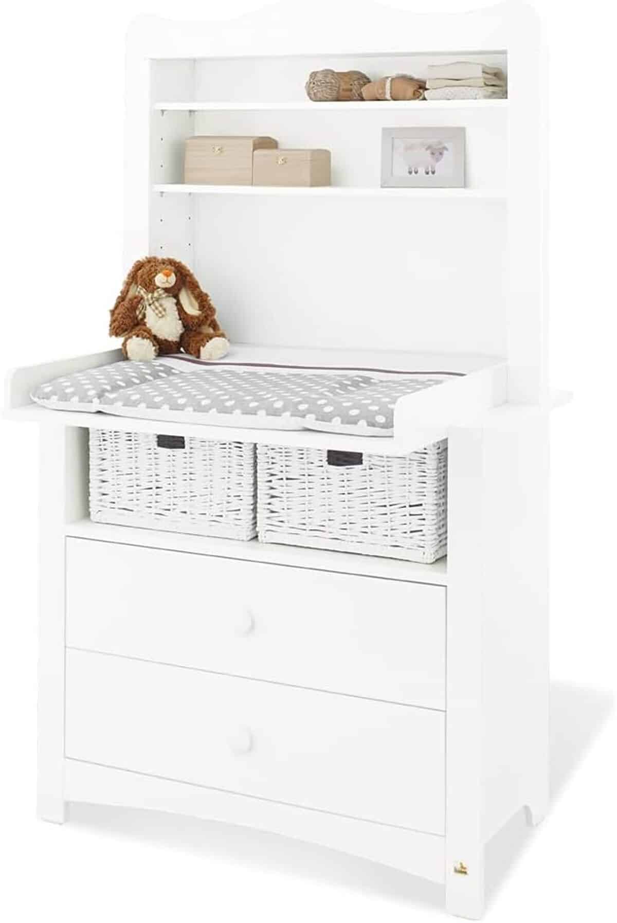 Test de la commode à langer Pinolino Florentina, meuble modulable blanc pour bébé