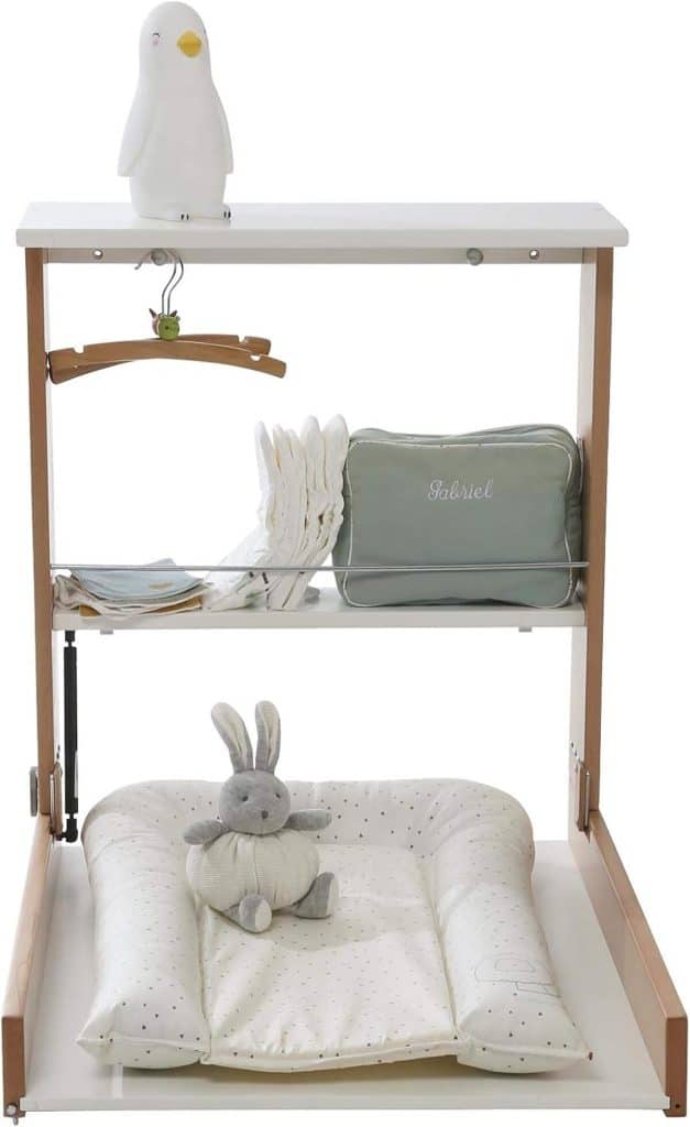 Test : table à langer murale Nature/blanc Vertbaudet