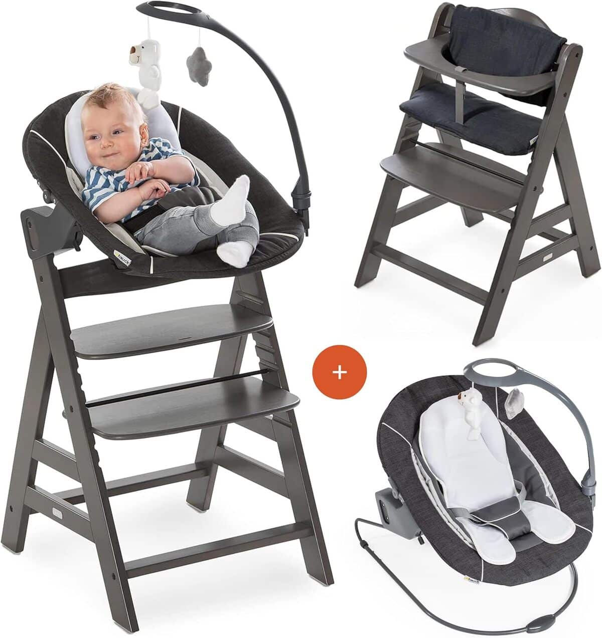 Test chaise haute évolutive Hauck Alpha Plus Newborn Set Deluxe