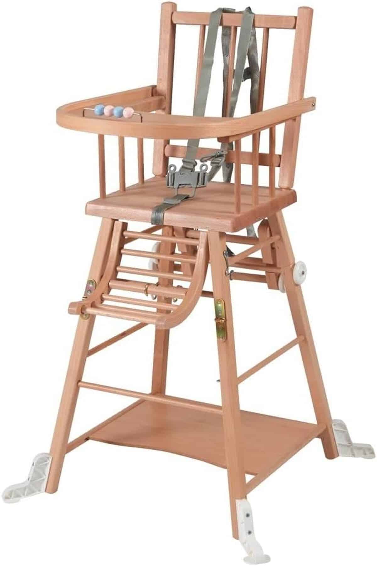 Test : chaise haute Marcel transformable en bois verni