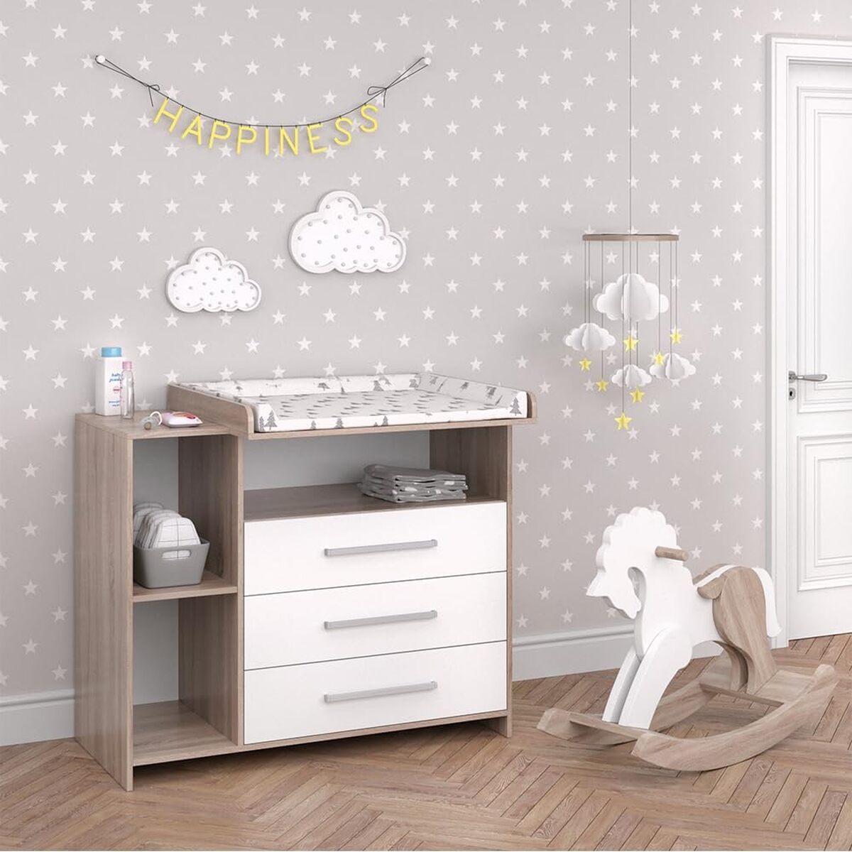 Test de la commode à langer Vicco Oskar : praticité et design compact