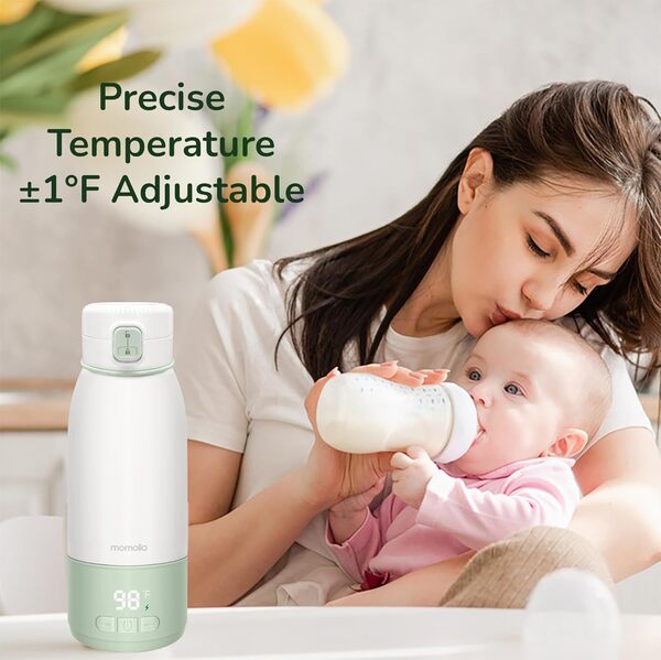 Chauffe-lait portable pour voyage, capacité de 500 ml, chauffage rapide de 3 minutes et longue durée de vie de la batterie, chauffe-biberon pour lait maternel et eau en déplacement, mode