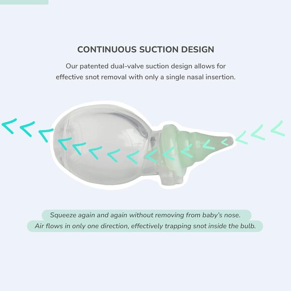 Dr. Rose's Aspirateur nasal pour bébé | Ventouse à double aspiration brevetée pour bébé (1, 1 pièce)