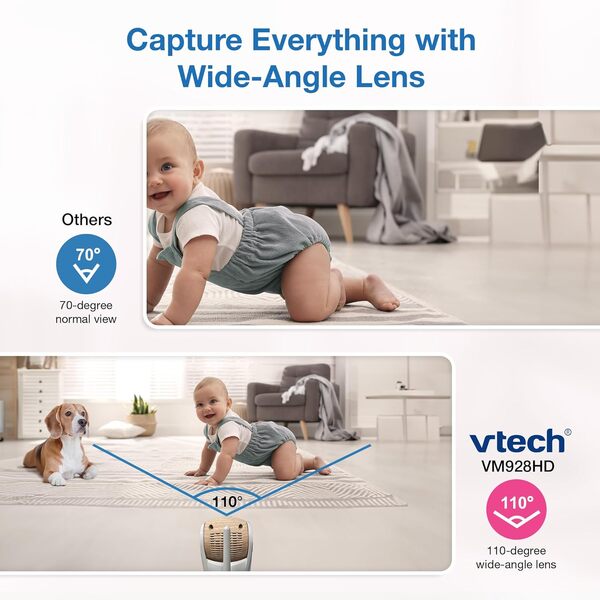 VTech VM928HD Moniteur pour bébé, écran 5