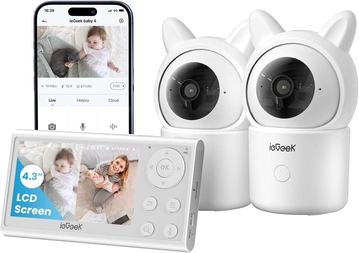 Test : ieGeek Babyphone PTZ 355° avec visiophone intelligent
