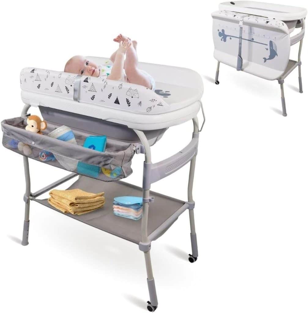 Test : table à langer Mobiclinic kids 2-en-1 avec baignoire Trendy