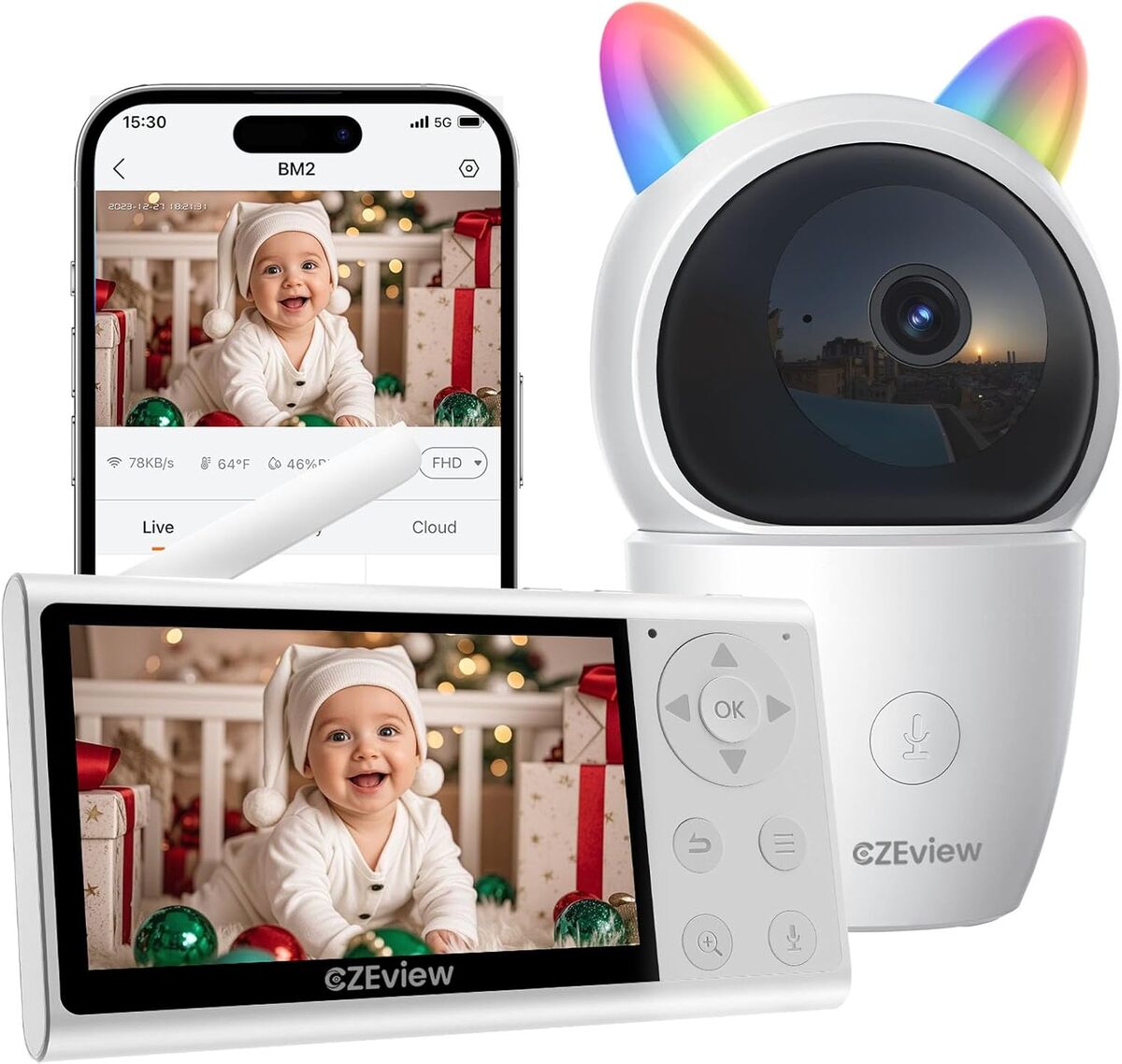 Test CZEview 2K Babyphone : moniteur vidéo PTZ et alertes intelligentes