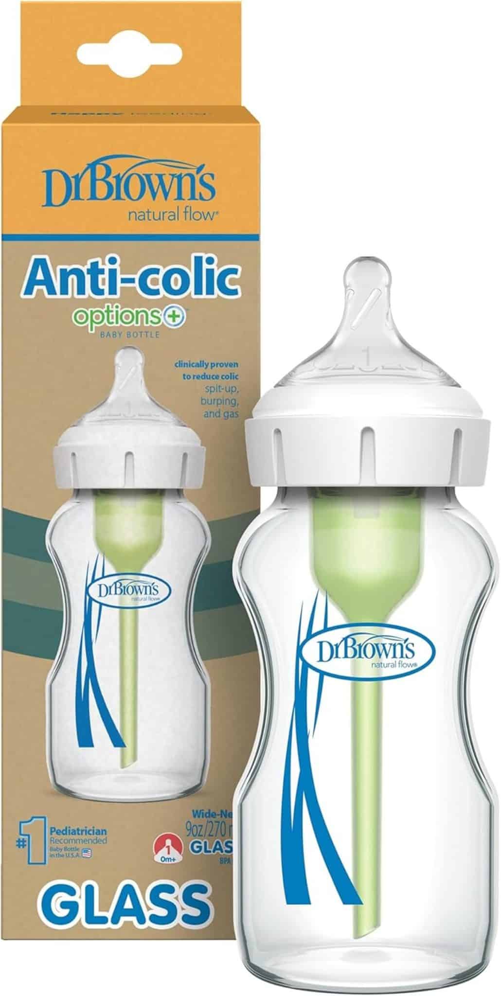 Test des biberons anti-coliques Dr. Brown's Options+ en verre