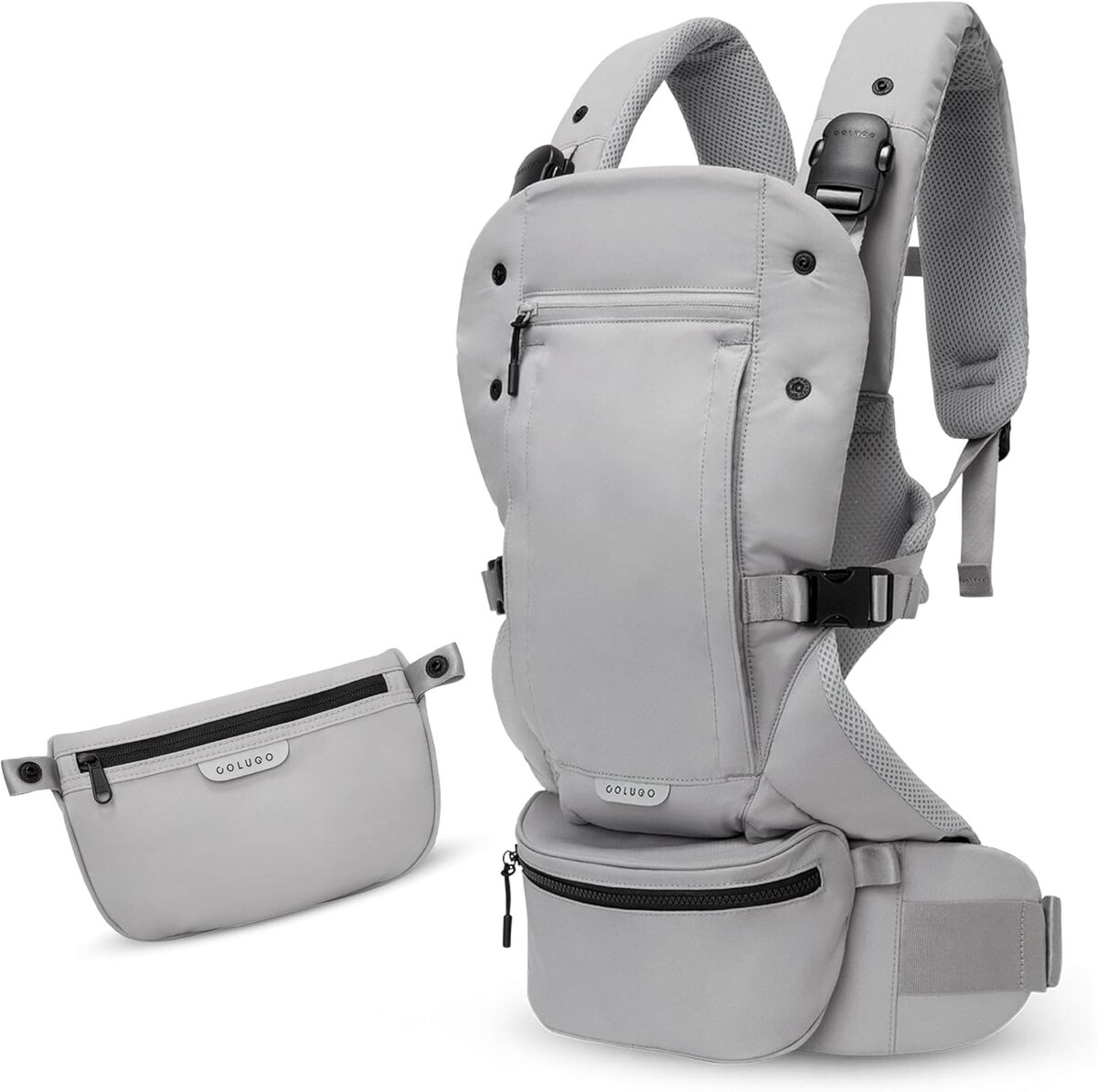 Test du porte-bébé Colugo léger et respirant gris froid