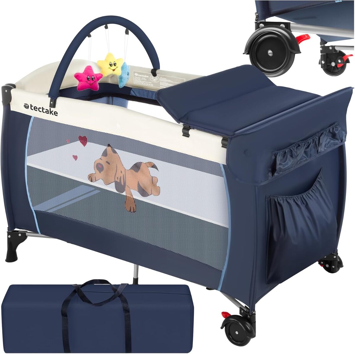 Test : lit bébé parapluie TecTake 800032, pratique et pliant
