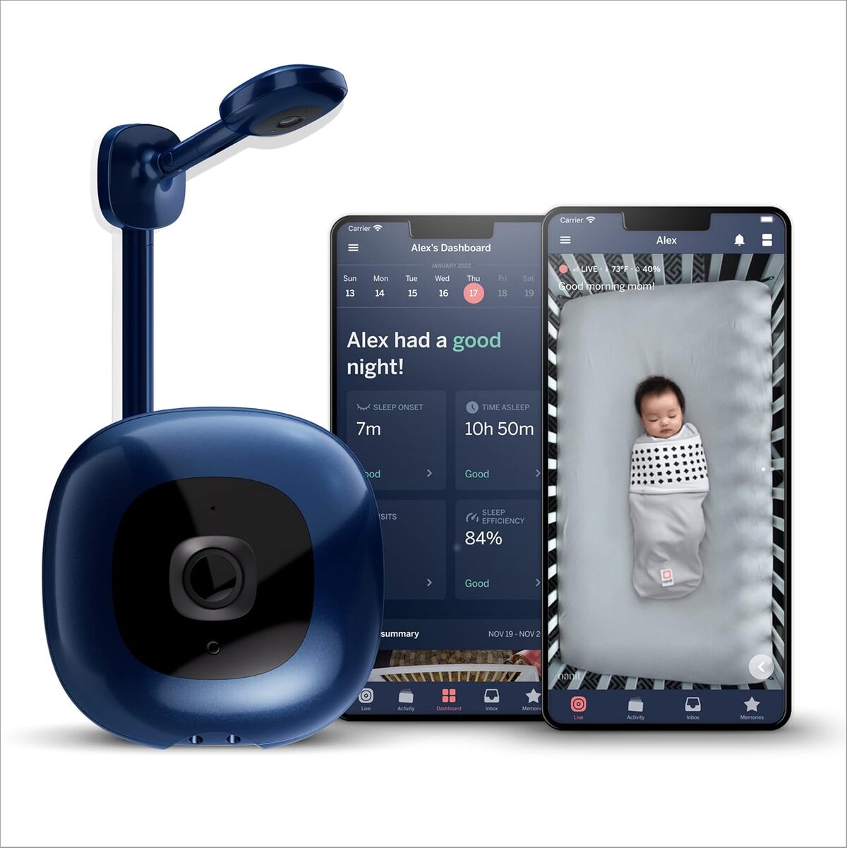 Test : moniteur de bébé Nanit Pro avec support mural, caméra 1080p et suivi avancé