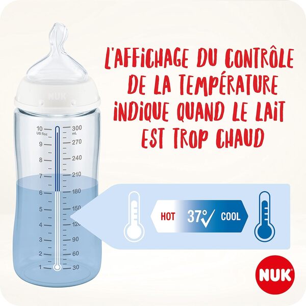 NUK First Choice+ Kit d'alimentation complet - Stérilisateur Vario Express, 4x biberons, 1x tétine supplémentaire, chauffe-biberon et plus - Cœur (Neutre) - 9 pièces