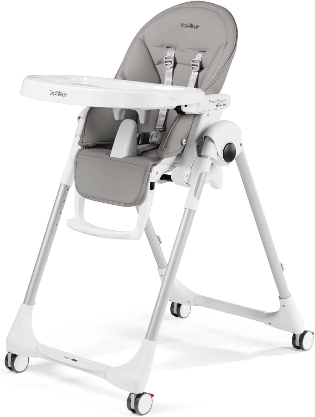 Test de la chaise haute Peg Perego Prima Pappa Follow Me gris