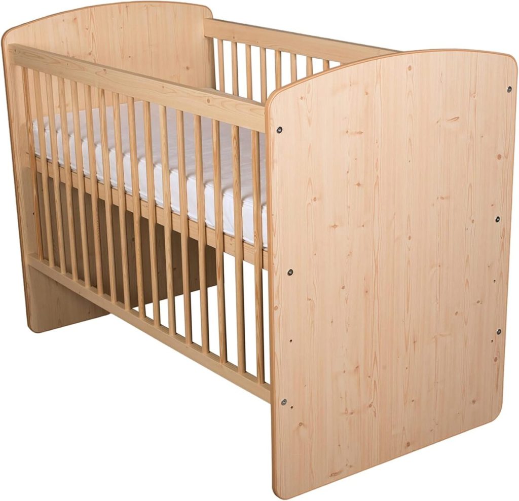 Test : lit bébé KMbaby K2 bois naturel, 3 hauteurs réglables