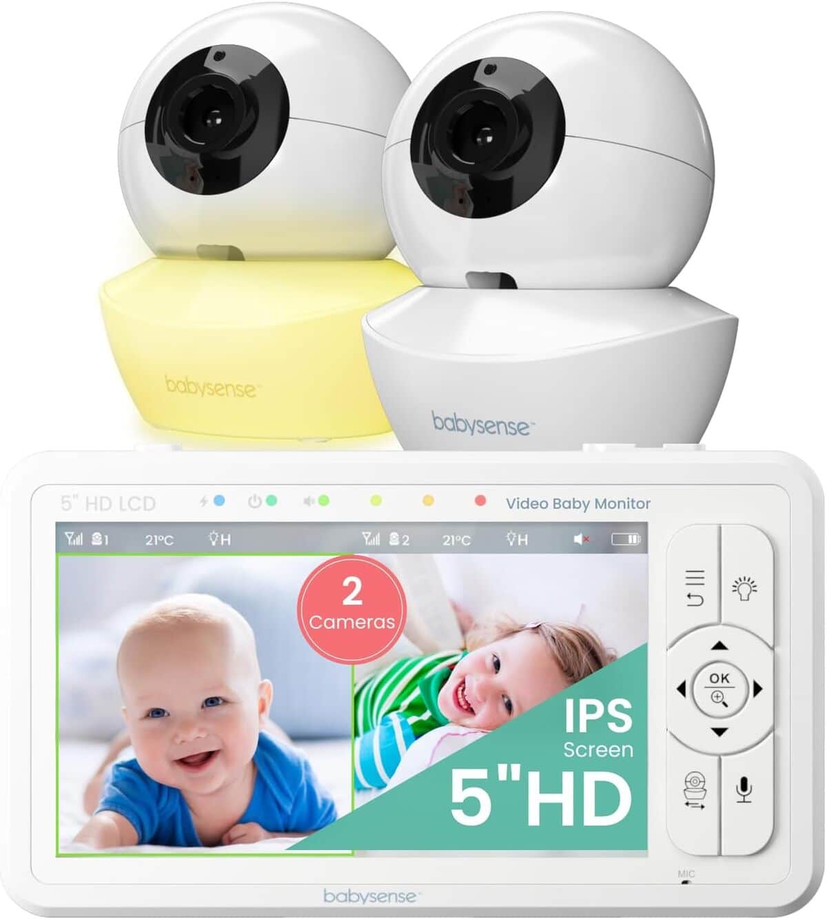 Test : babysense moniteur vidéo pour bébé avec écran divisé et deux caméras HD