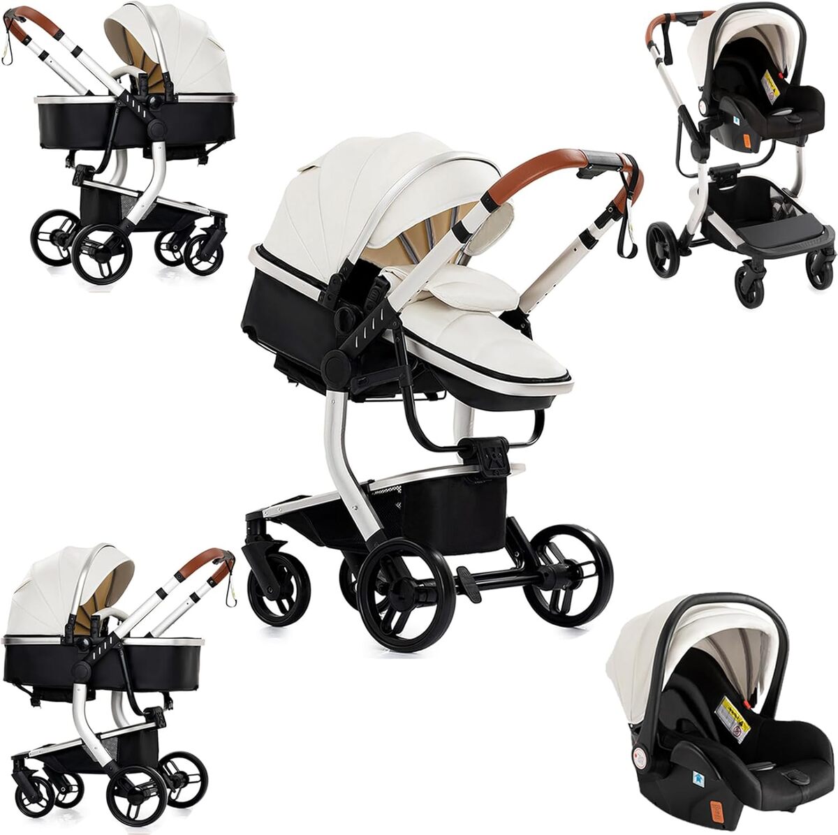 Test de la poussette 3 en 1 Sianldcone 518 White