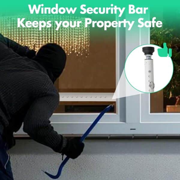 Lot de 2 barres de sécurité pour fenêtre Blanc