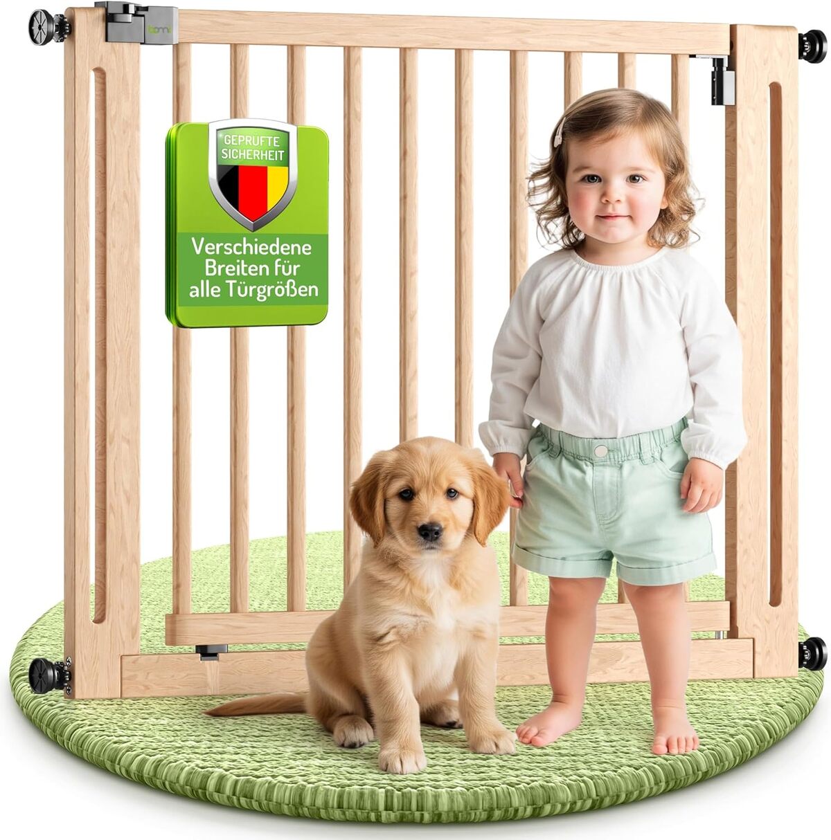 Test de la barrière de sécurité Miko en bois de hêtre BOMI