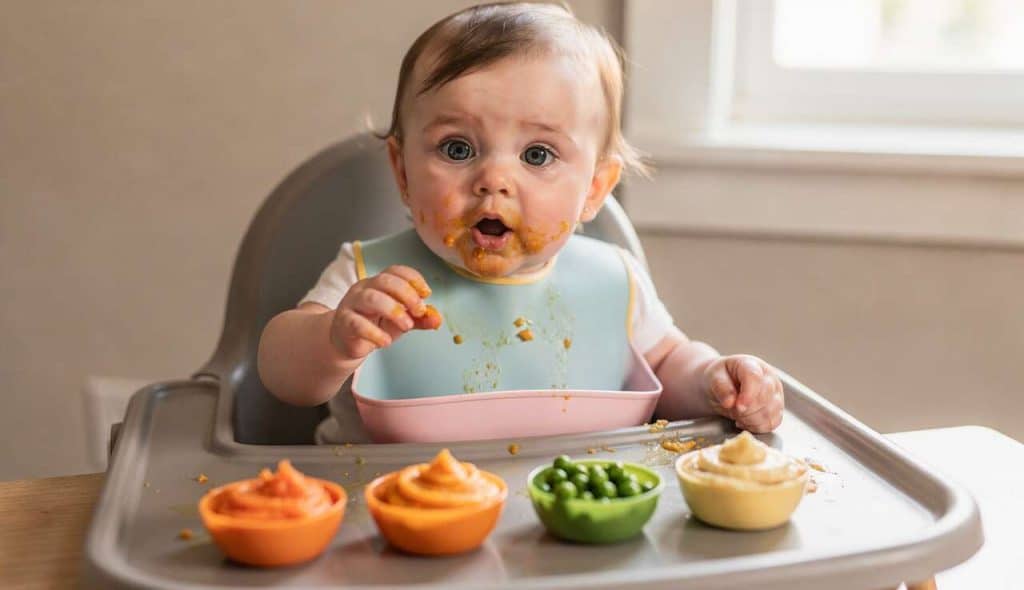 Alimentation de bébé à 6 mois : découverte des textures