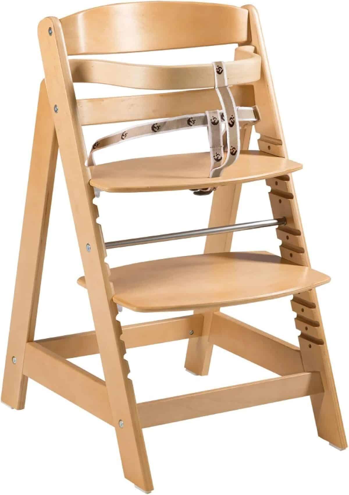 Test de la chaise haute évolutive Roba Sit Up Click en bois naturel