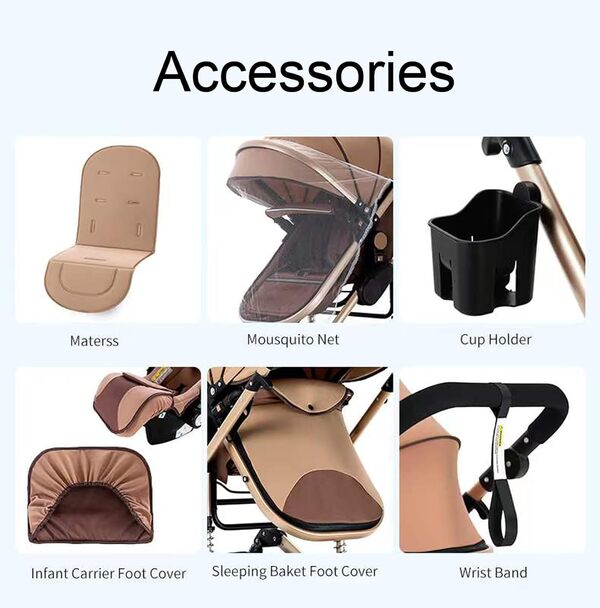 Magic ZC Poussette 3 en 1, Pousette Bebe avec Mode Double Poussée Réversible, Poussette Combinée Cadre en Alliage d'aluminium, Pousette Citadine Nacelle Grande Pliable Haut Paysage (739 Red)