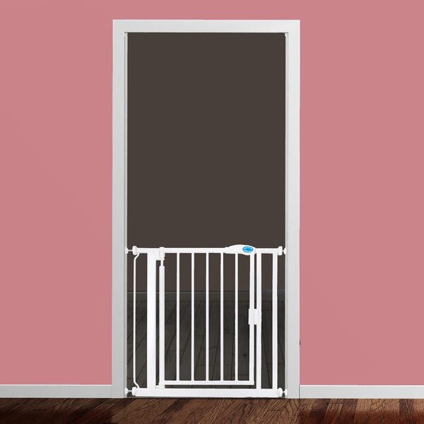 Bettacare Barrière de Sécurité à Fermeture Automatique, Barrière de Sécurité à Pression pour Bébé, Sécurité pour Portes et Couloirs, 118,2cm - 125,2cm, Couleur Blanc