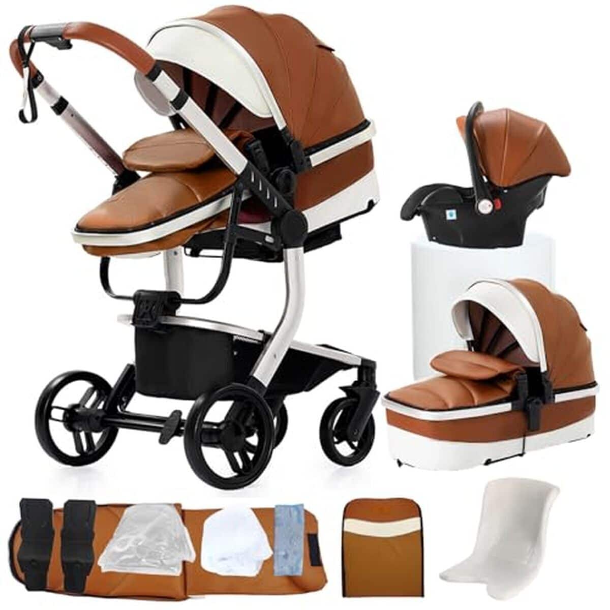 Test de la poussette 3 en 1 NADDLILY B518 Khaki : pliable et réversible