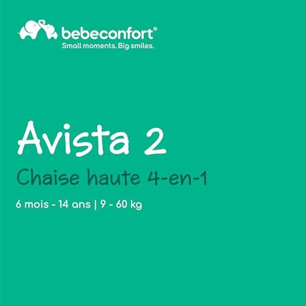 Découvrez la polyvalence de la chaise haute Bebeconfort Avista 2, un meuble 4 en 1 parfait pour accompagner la croissance de votre enfant. Design élégant et fonctionnalité optimale garantis.