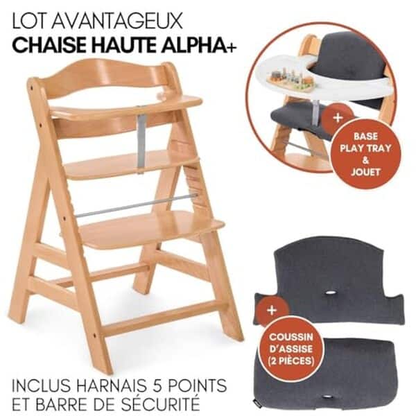Découvrez notre test complet de la chaise haute en bois hauck Alpha Plus : confort, sécurité et design intemporel pour accompagner la croissance de votre enfant
