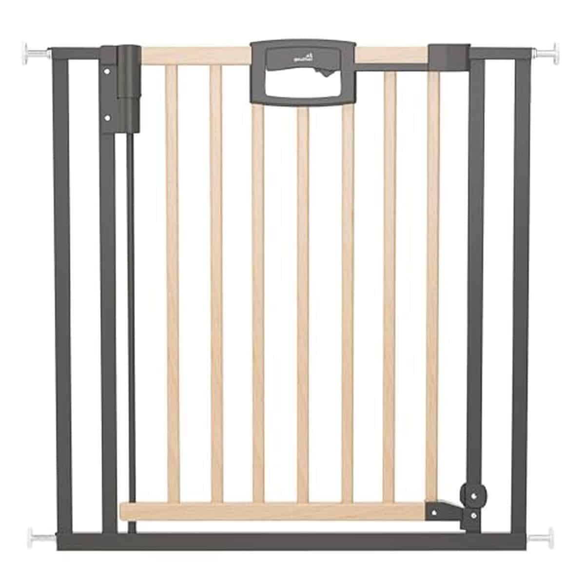 Test barrière de sécurité Geuther Easylock : bois et praticité sans perçage