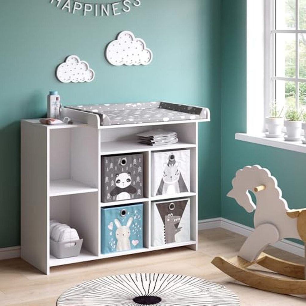 Test de la commode à langer Vicco Oskar 113 cm, 4 boîtes incluses