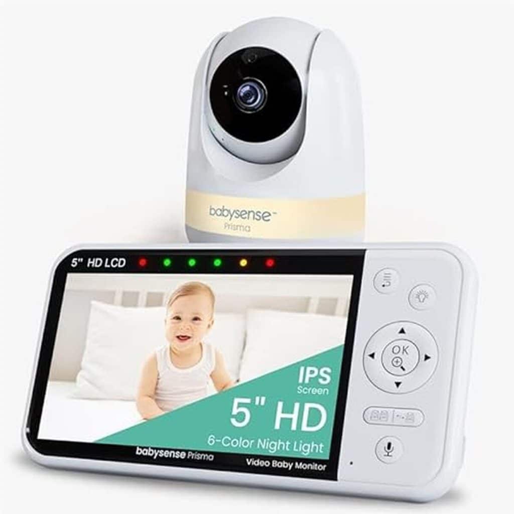 Test du babyphone Babysense Prisma : caméra HD et veilleuse multicolore