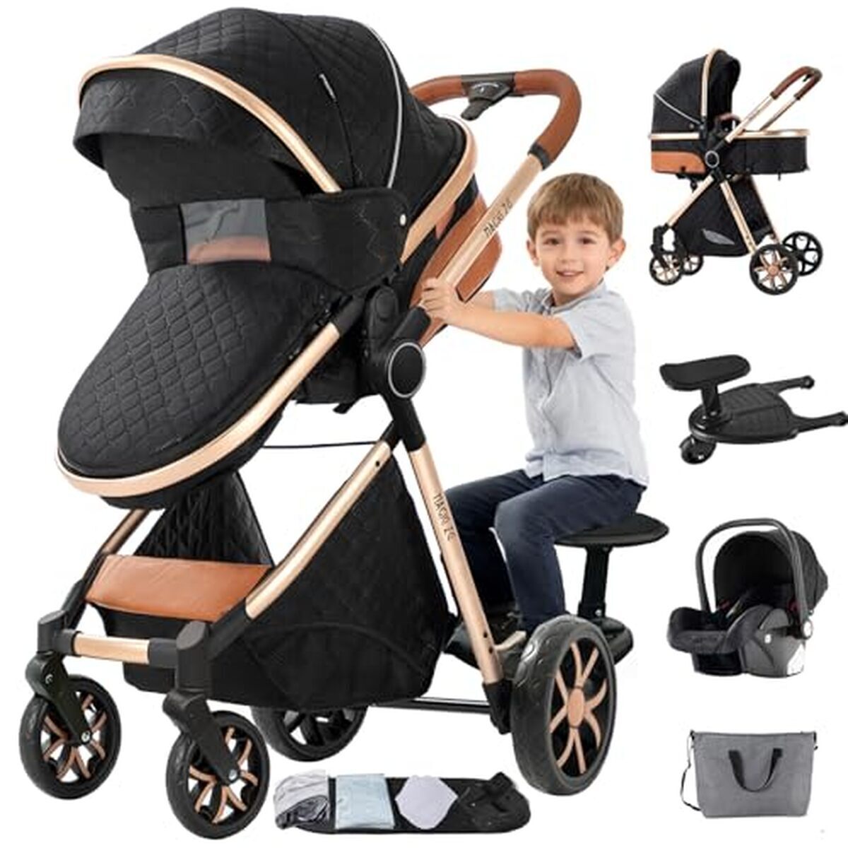 Test Poussette MoLi 3 En 1 FV9 Black : citadine Réversible Et Pliable